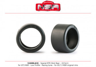 NSR 5260 BLACK Special RTR Slick Rear for GT3 NSR – 19.5×11 – Low Profile – Racing tyres (4 pcs)